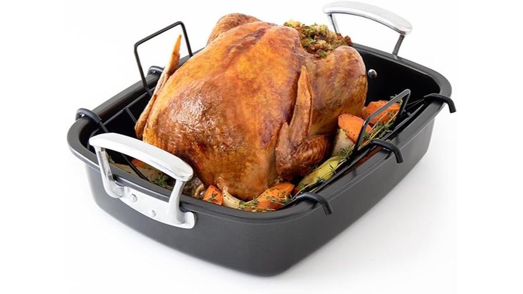large carbon steel roasting pan