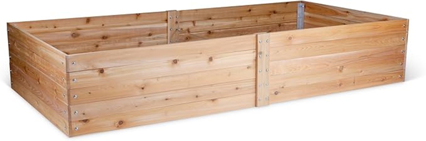large cedar raised garden bed