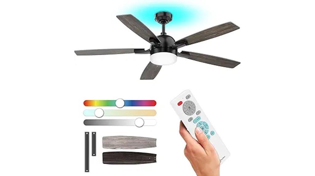large ceiling fan with lights