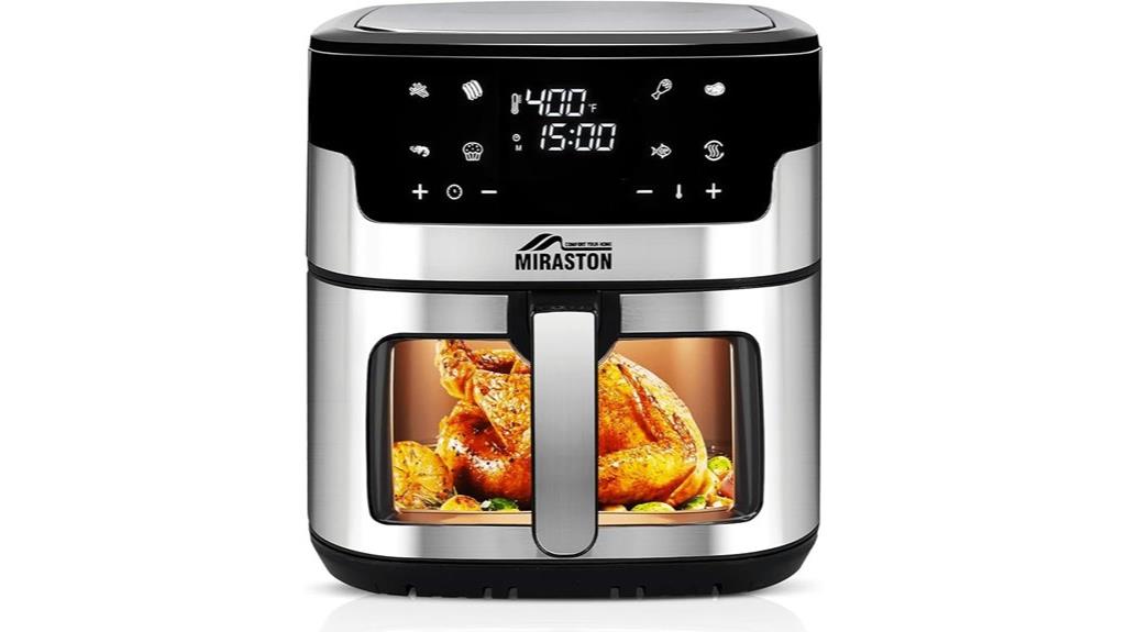 large digital touchscreen air fryer