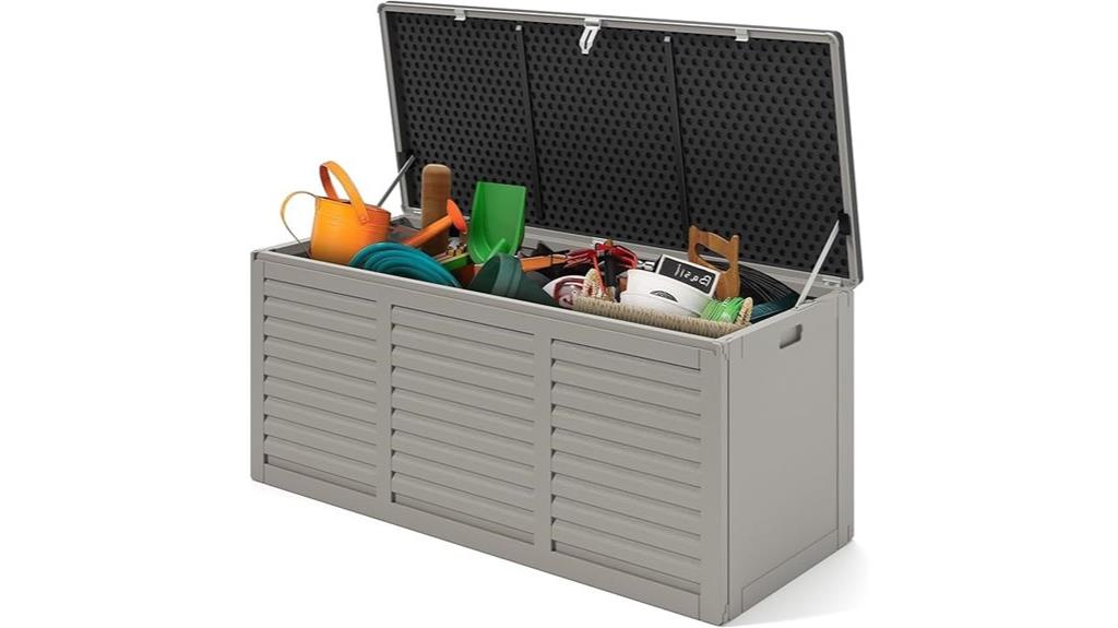 large lockable resin storage box