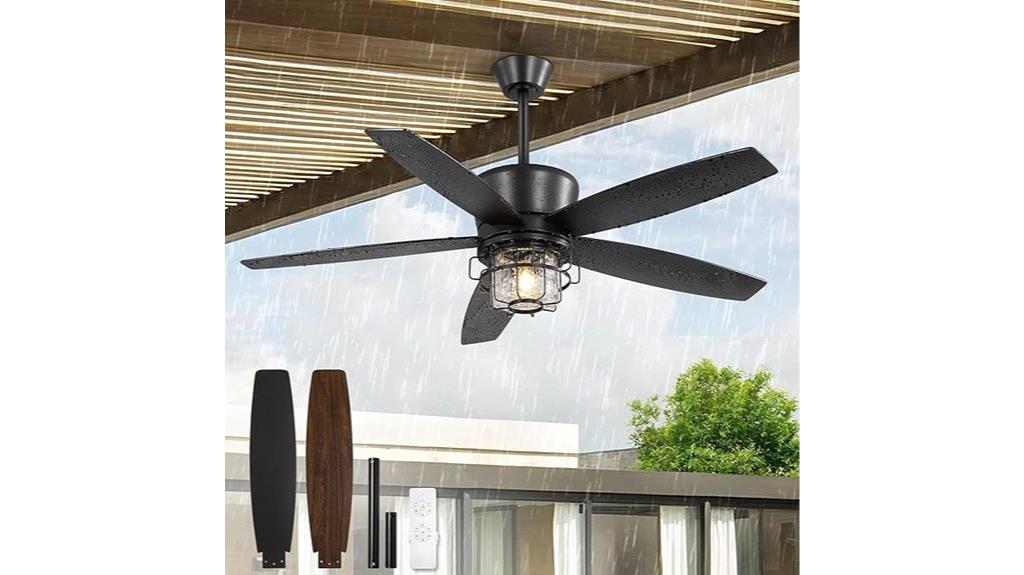 large outdoor fan with lights