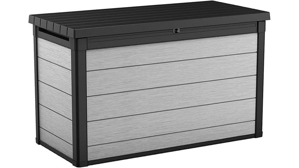 large resin deck storage