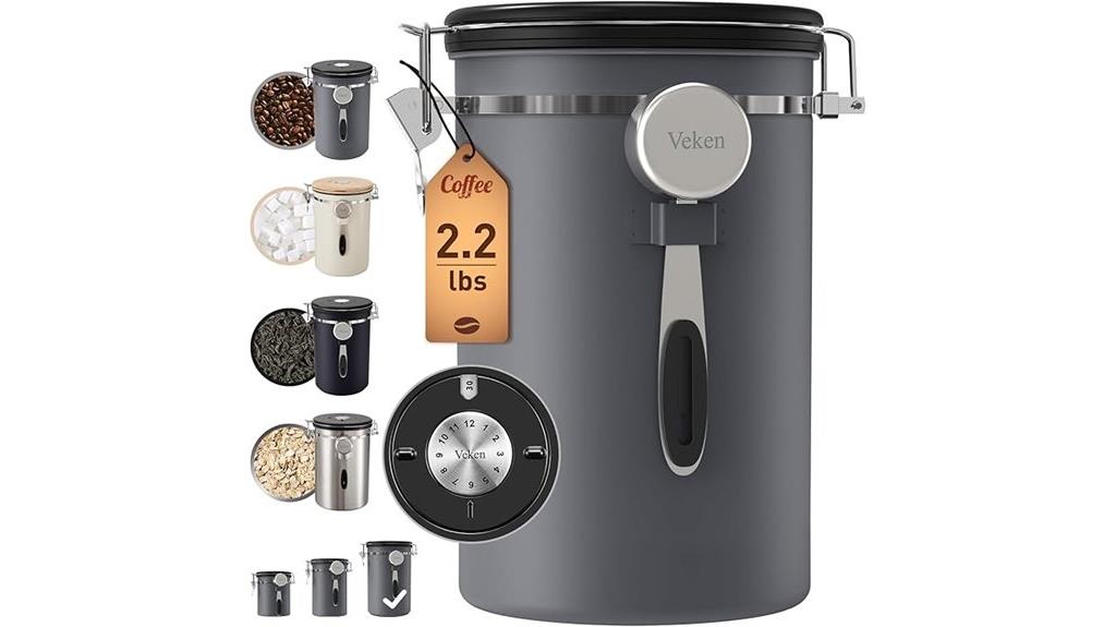 large stainless steel canister