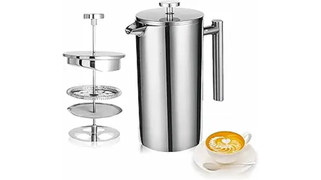 large stainless steel french press