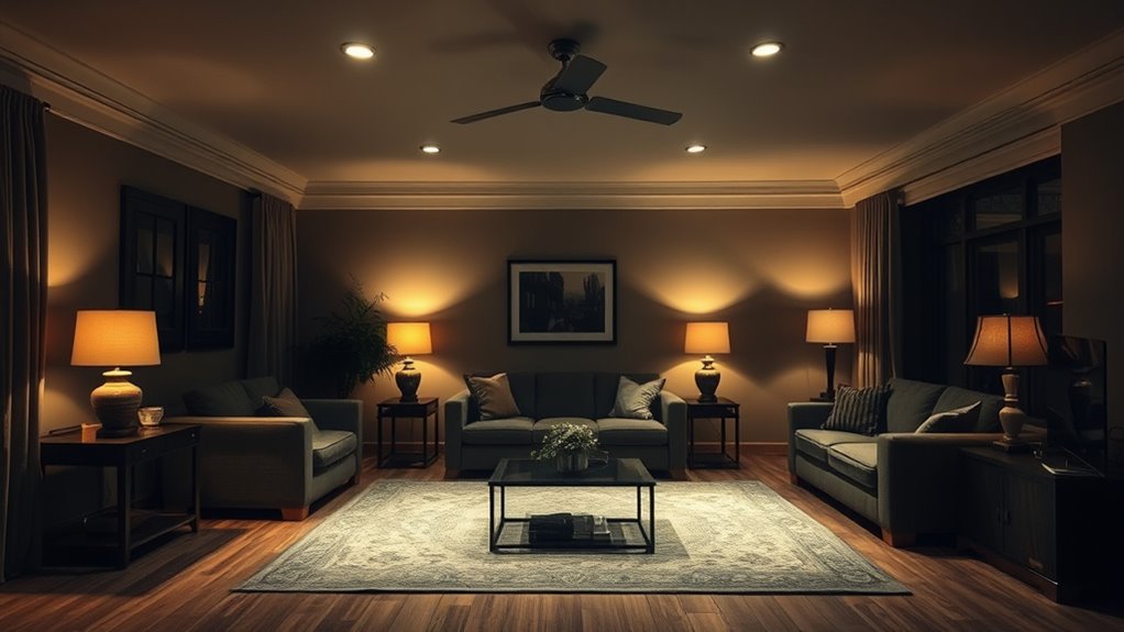 layered lighting creates ambiance