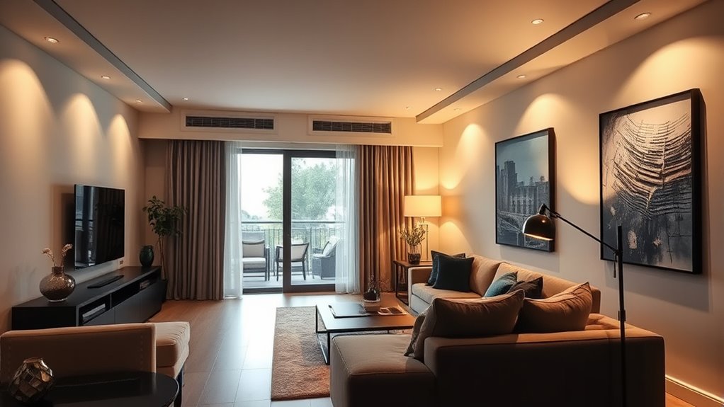 layered lighting enhances ambiance
