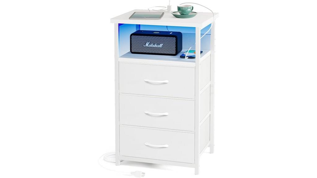 led nightstand with usb