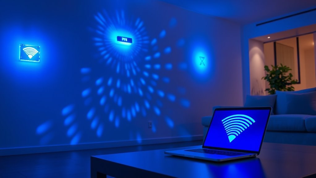 light based secure wireless communication