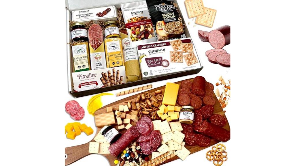 luxury meat cheese basket