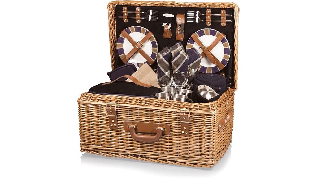 luxury picnic basket for four