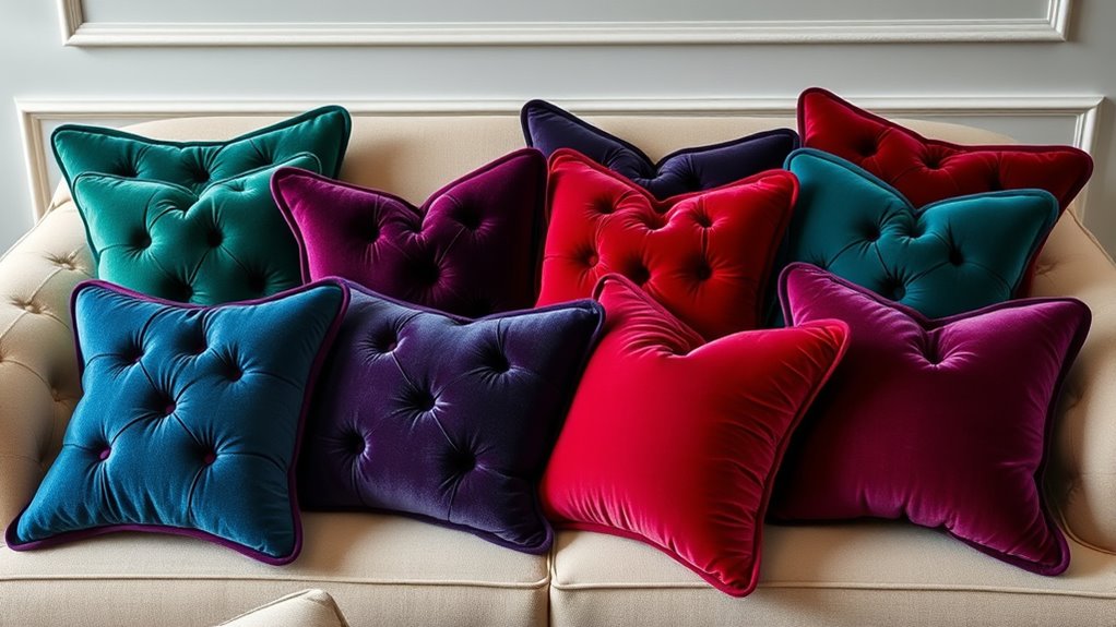 luxury velvet pillow collection
