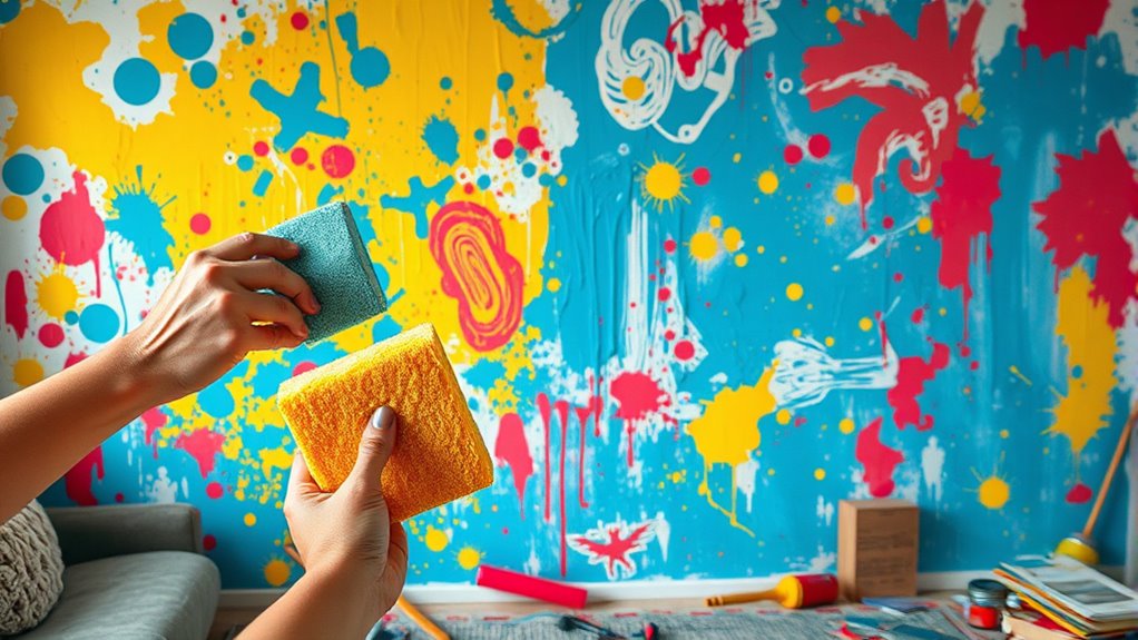 mess free painting technique