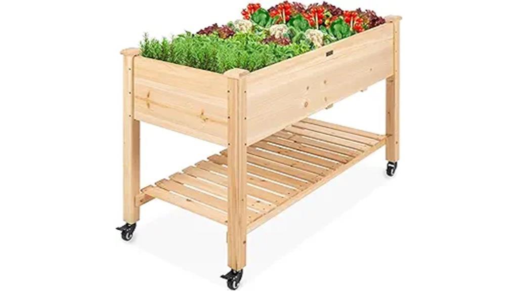 mobile elevated garden bed