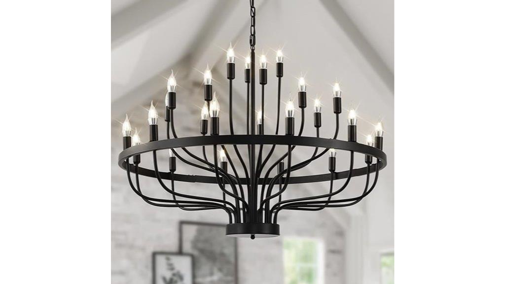 modern black farmhouse chandelier