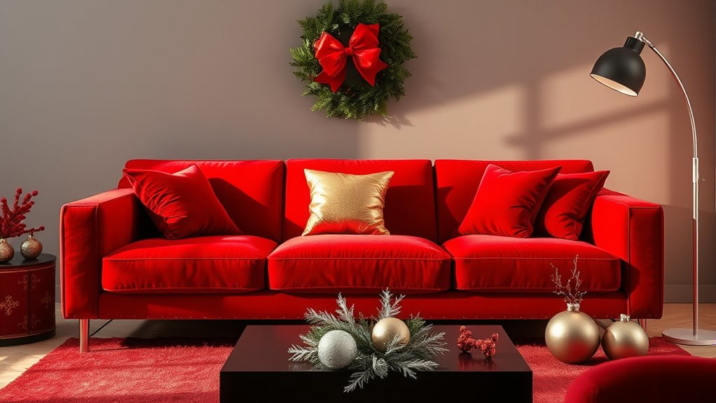 modern holiday red styling
