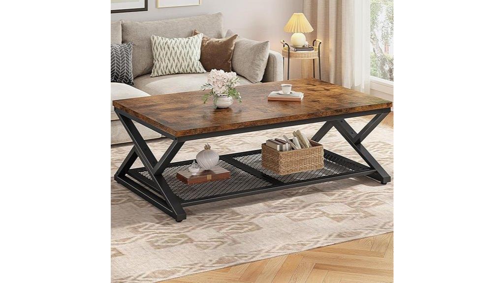 modern rustic coffee table