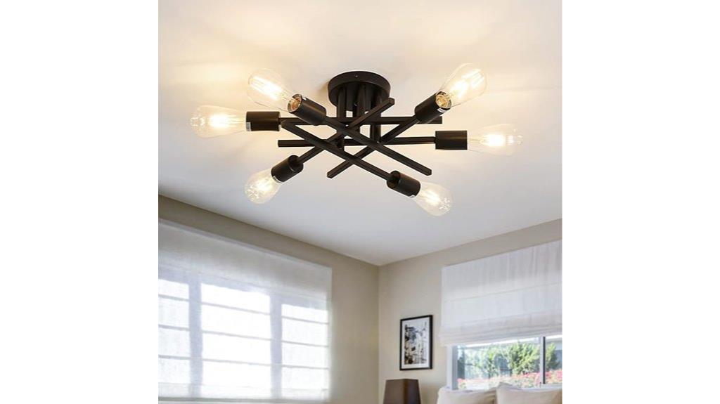 modern semi flush ceiling light