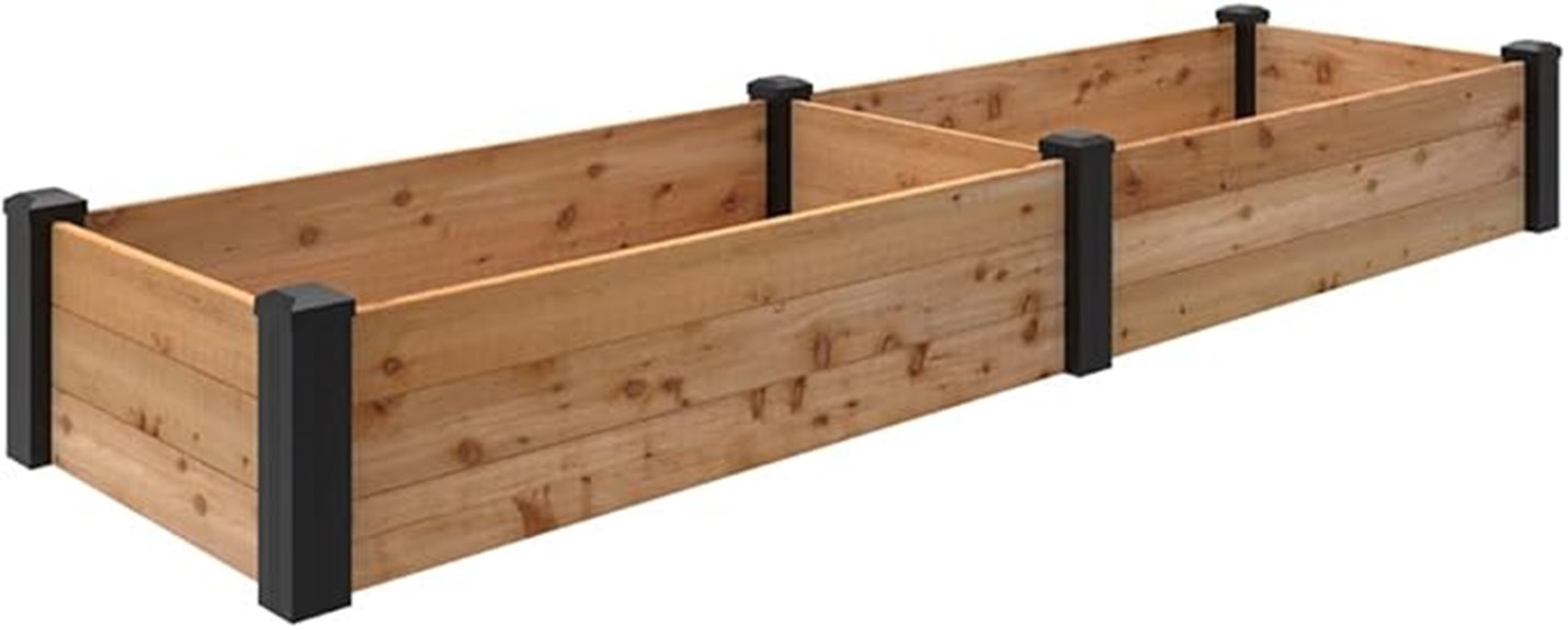 natural cedar garden bed