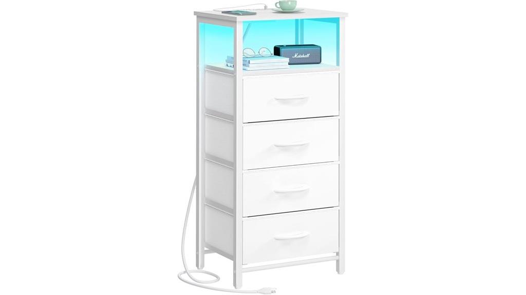 nightstand with charging station