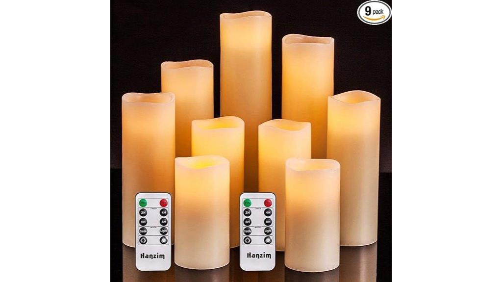nine remote flameless candles