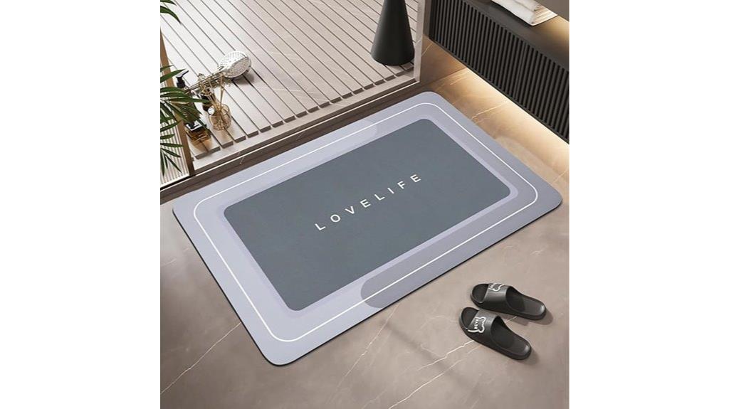 non slip grey bath rug