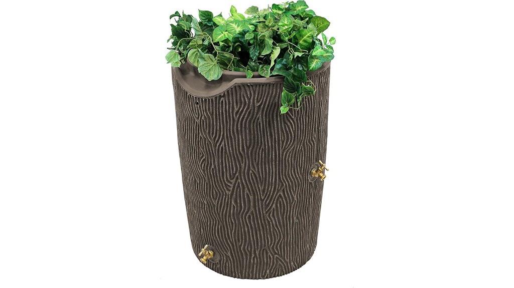 oak 50 gallon rain barrel