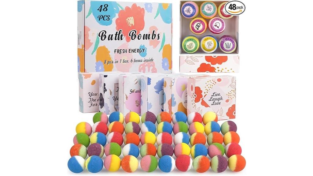 organic bath bombs gift set