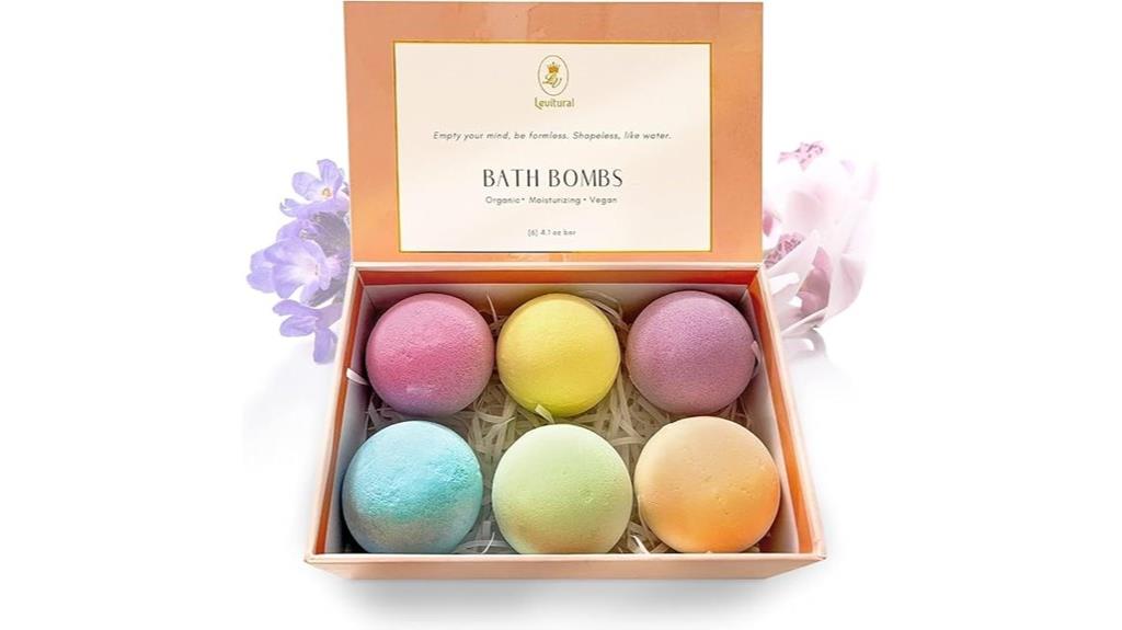organic spa fizzies gift set