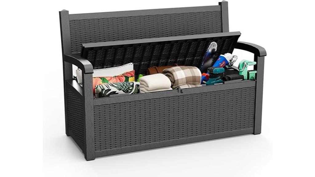 outdoor 80 gallon storage bench