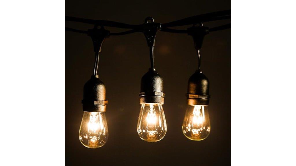 outdoor commercial string lights