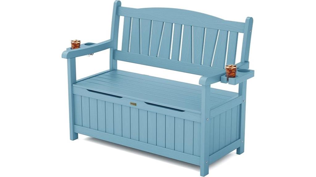 outdoor patio storage bench