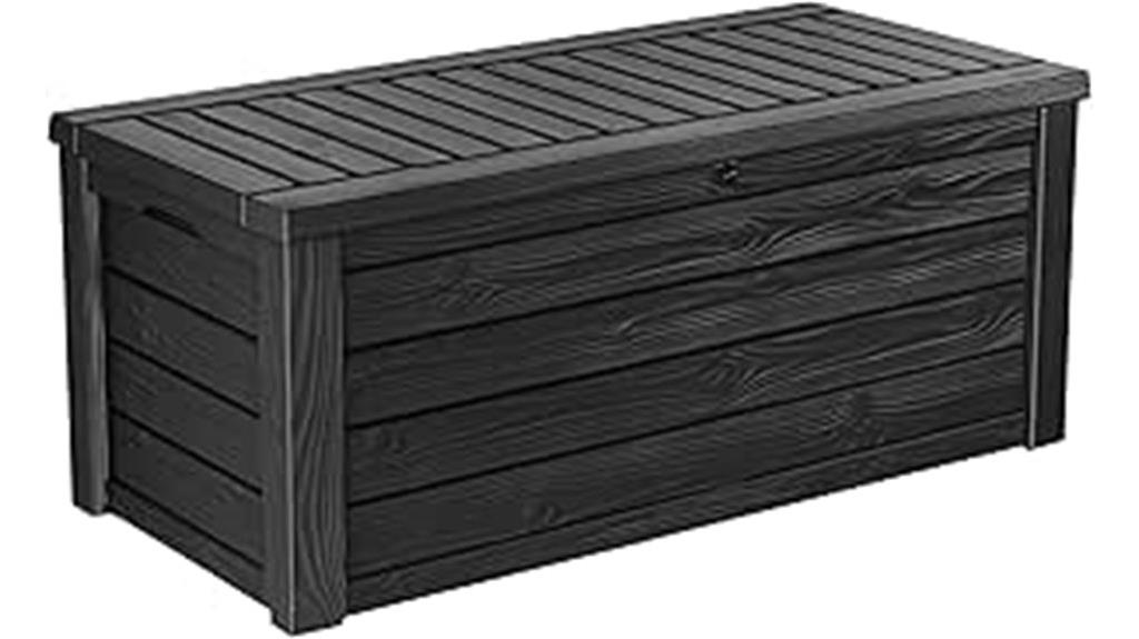 outdoor resin storage bench