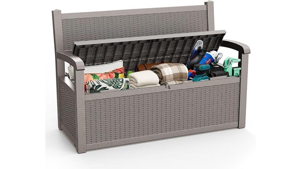 outdoor storage bench