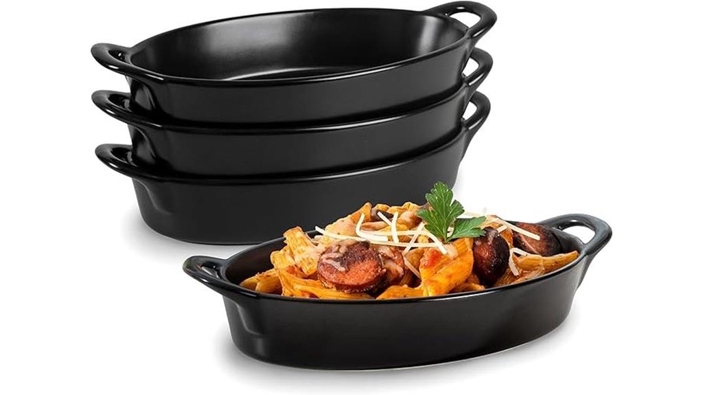 oval ceramic baking set
