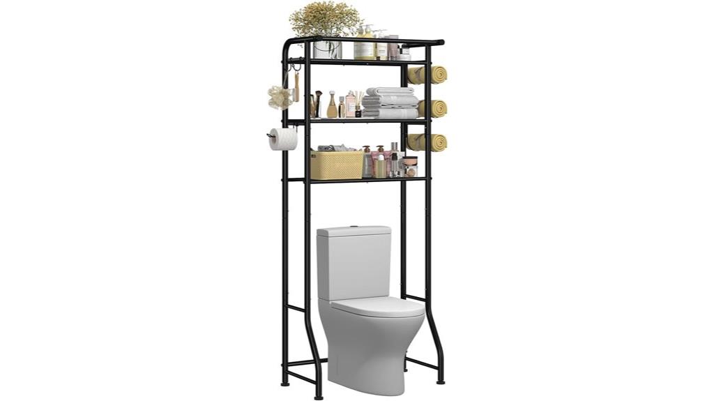 over the toilet storage rack