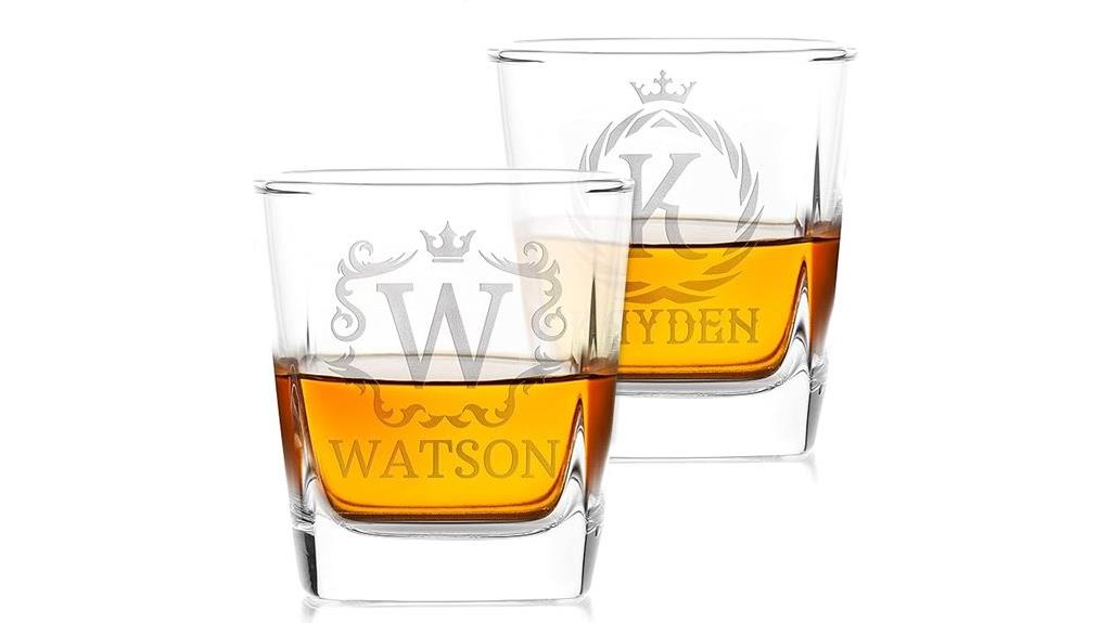 personalized whiskey glasses set