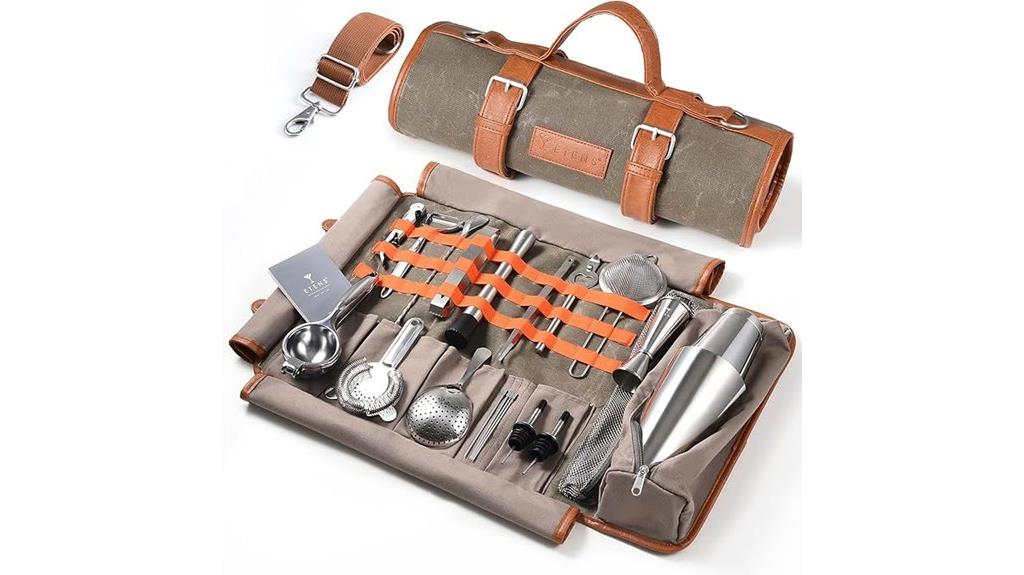 portable 22 piece bartender set