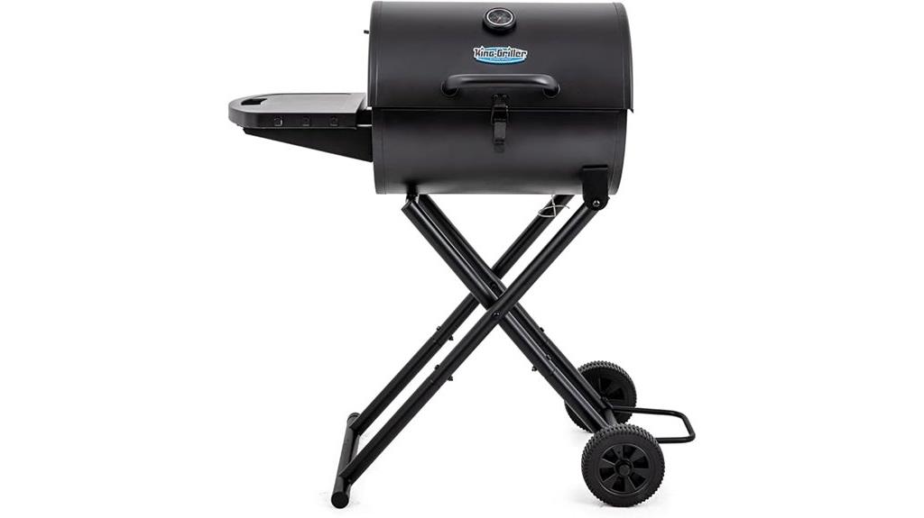 portable black charcoal grill
