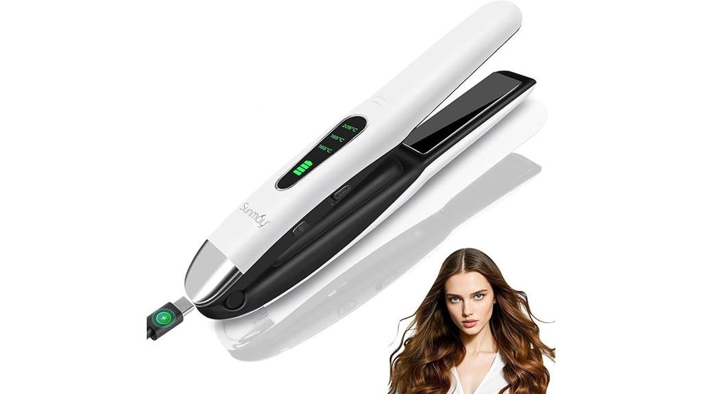 portable cordless hair straightener