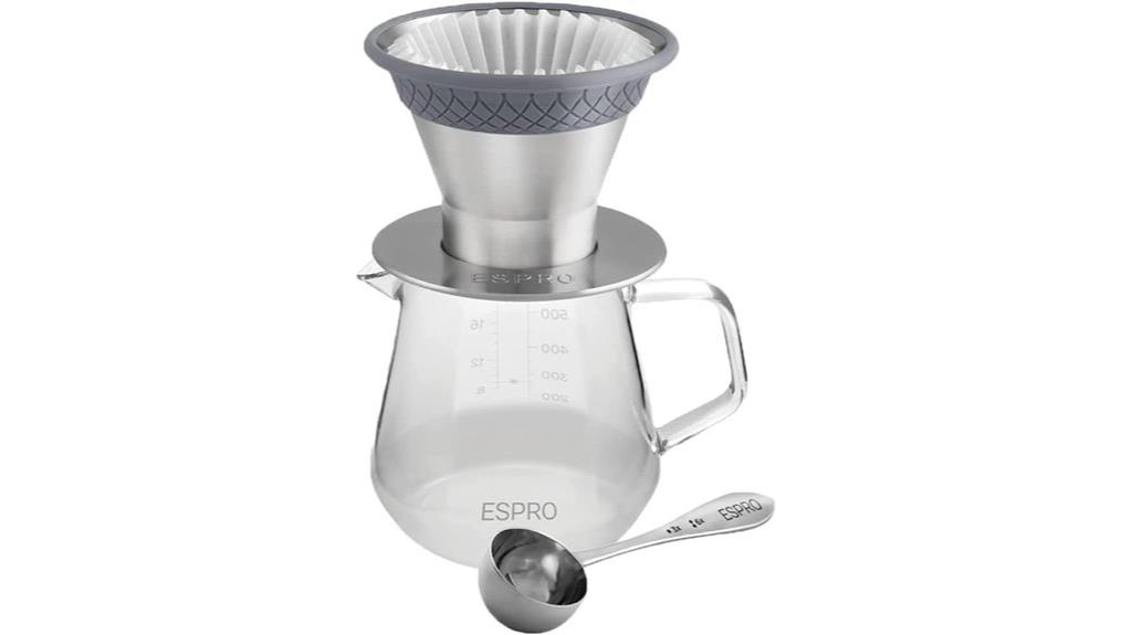 pour over coffee brewing kit