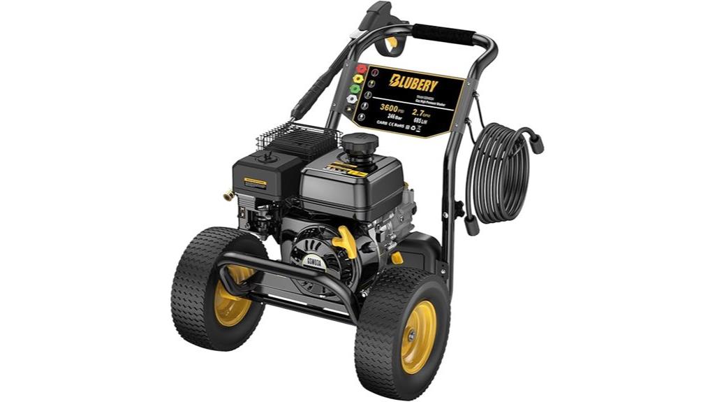 powerful 3600 psi pressure washer