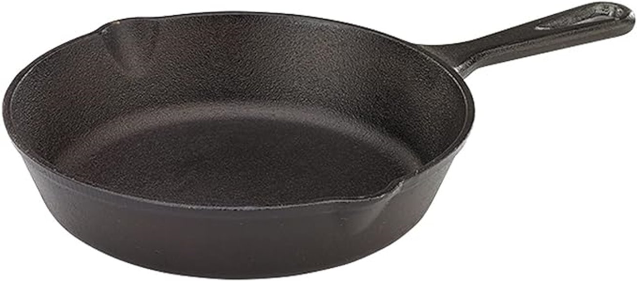 pre seasoned 8 inch cast iron