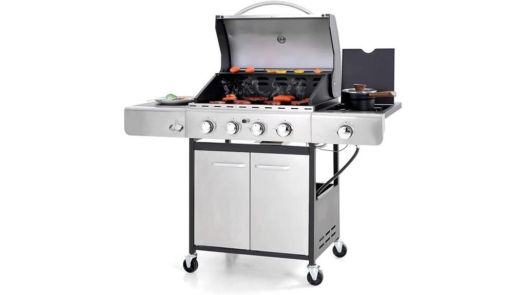 propane grill with side burner