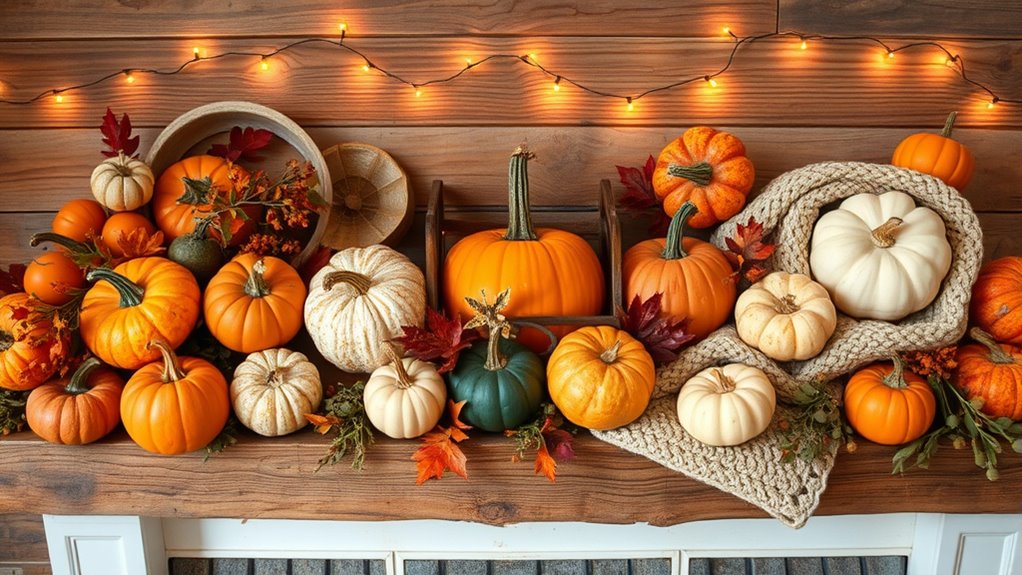 pumpkin gourd rustic decor