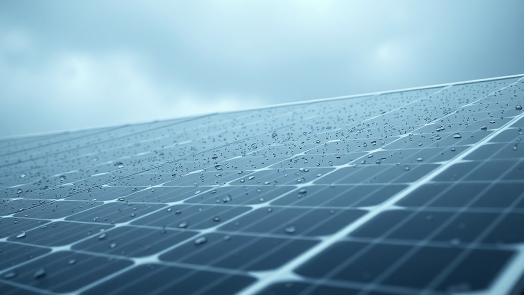 rain naturally cleans panels