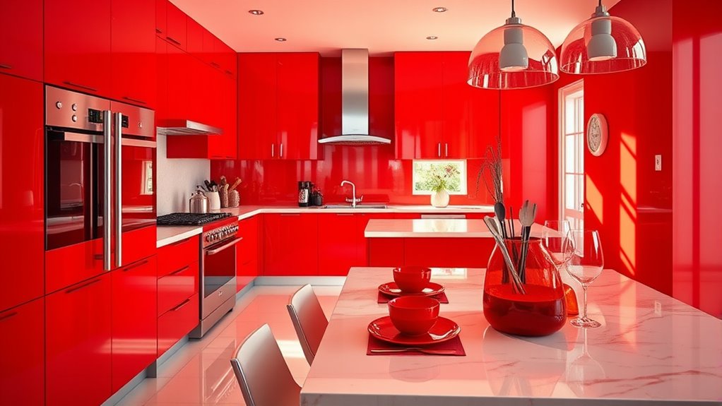 red kitchen influences appetite