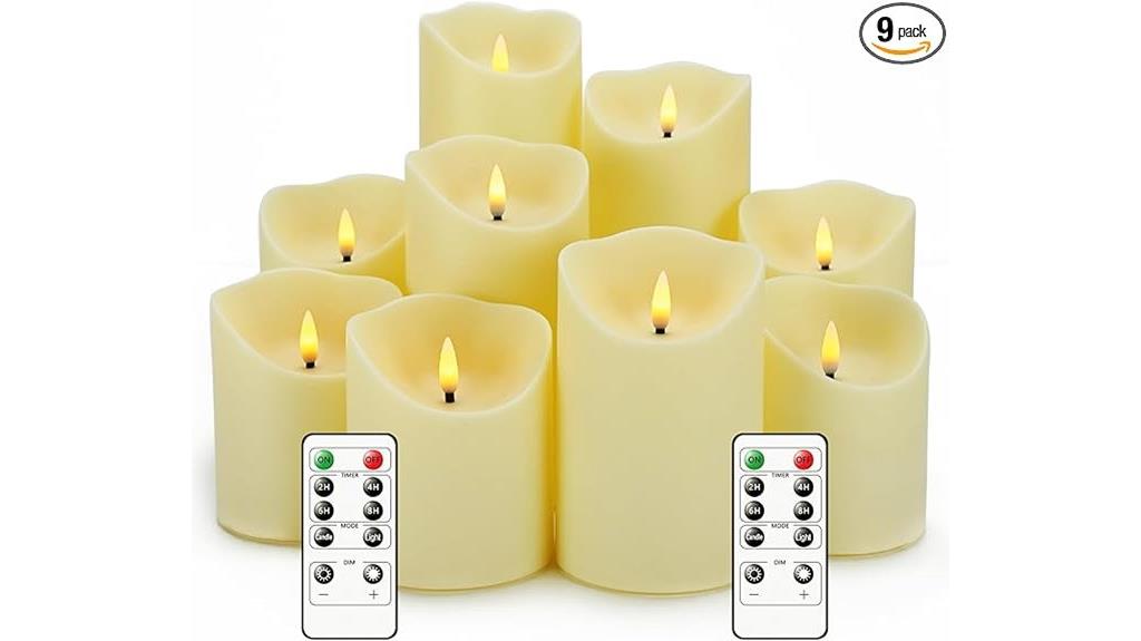 remote controlled led candle set