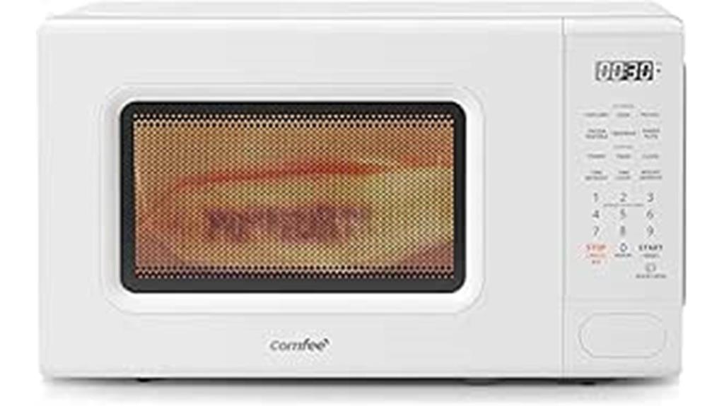 retro microwave with multiple settings