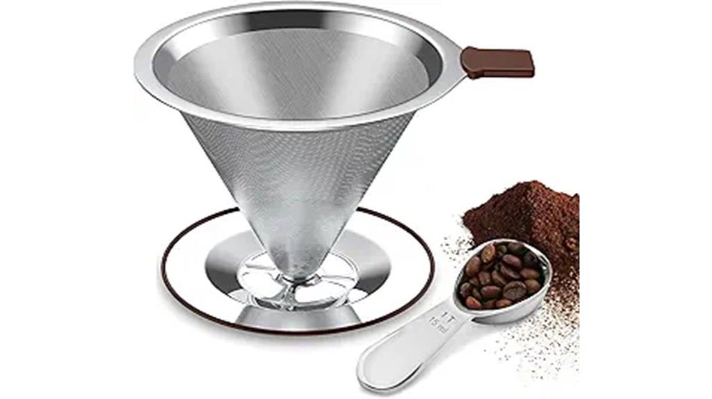reusable double mesh dripper